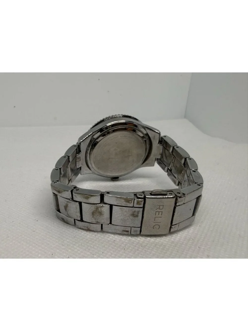 Relic Fossil Sophia Ladies Silver Stainless Steel Crystal Bezel Watch ZR15739